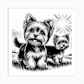 A yorkie dog 2 Art Print