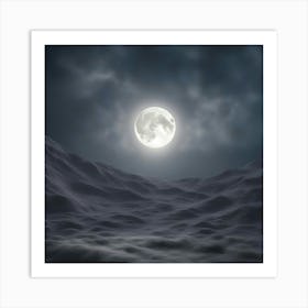 Full glow Moon In The Sky Art Print