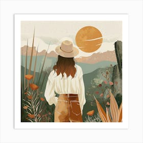 Girl In A Hat Art Print