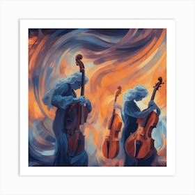 Cello Trio Art Print