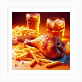 Chicken Food2 Art Print