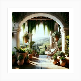 Peaceful Balcony 1 Art Print