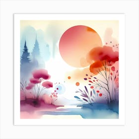 Watercolor Painting 55 Art Print