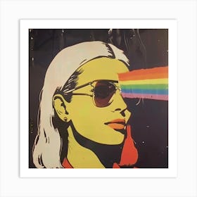 LGBTQ + Rainbow Woman 1 Art Print