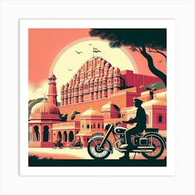 The Pink City, India. Vintage  Art Print