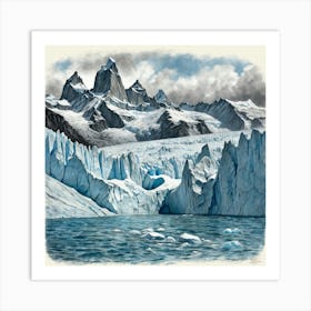 Chilean Glacier Art Print