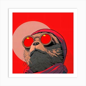 Otter With Sunglasses Art Print