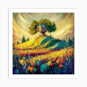 House On A Hill 5 Art Print