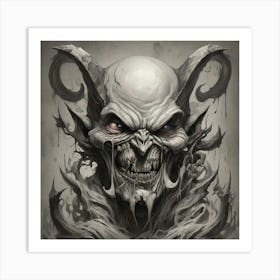 Demon Head 2 Art Print