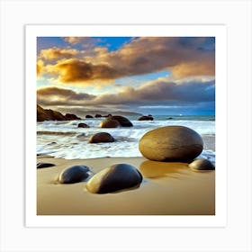 Boulders On The Beach 1 Art Print