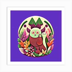 Owl In The Forest Art Print