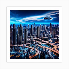 Futuristic Cityscape Art Print