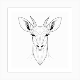 Antelope Head 1 Art Print