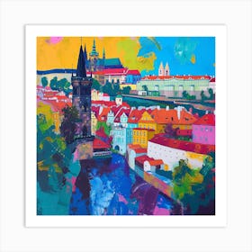 Abstract Travel Collection Prague Czech Republic 2 Art Print