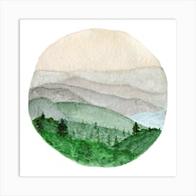 Landscape Watercolor Painting 4 Art Print