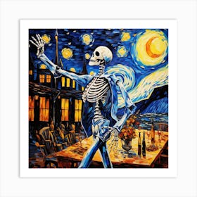 Skeleton Dancer Art Print