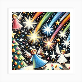 Super Kids Creativity:Christmas Angels Art Print