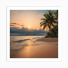 Sunset On The Beach 4 Art Print