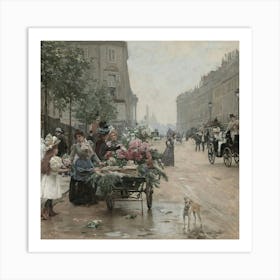 Paris Street Scene 1 Art Print