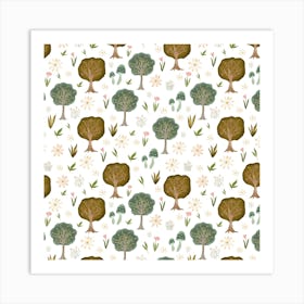 Forest trees Art Print