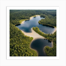 Lake In The Forest 9 Art Print