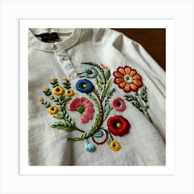 Default Hand Embroidery On Shirts 0 Art Print