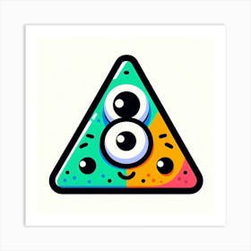 Triangle With Eyes 2 Art Print