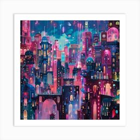 Futuristic City 42 Art Print