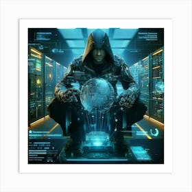 A Sci Fi Depiction Of Cipher Showcasing His Network Infiltration Art Print