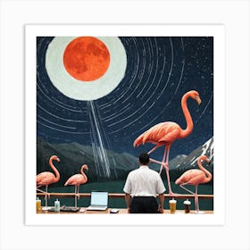 Flamingos 15 Art Print