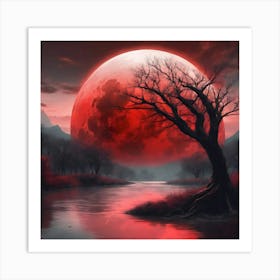 Red Moon 1 Art Print