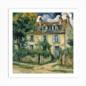 The House of Dr Gachet in Auvers-sur-Oise, Paul Cézanne Art Print 2 1 Art Print