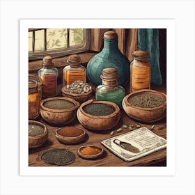 Traditional Indian Medicine 2 Art Print