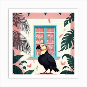 Bird In The Window 3 Art Print