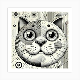 Asphalt Tail City Cat Art Print