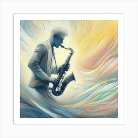 Saxophone Player Art Print