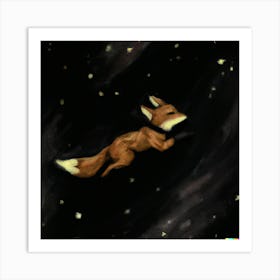 Fox In Space 1 Art Print