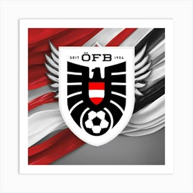 Austria National Football Team Logo Wall Art 21 Art Print