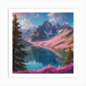 Lake In The Mountains Art Print