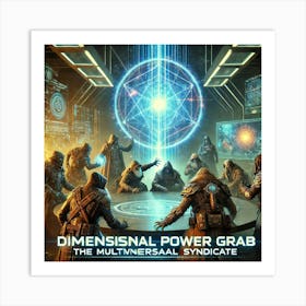 A Dynamic Sci Fi Scene Depicting The Dimensional Power Grab Art Print