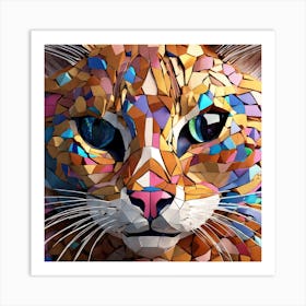 Mosaic Cat 6 Art Print