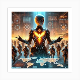 Female Tactical Leader Phoenix Tactics Scifi Art Print