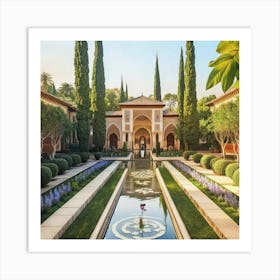 Gardens Of Alhambra 1 Spain Vintage Botanical A(3) Art Print