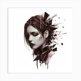 Splatter Girl 3 Art Print