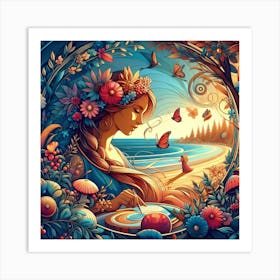 By The Sea Art Print