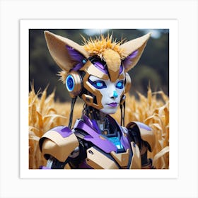 Cyborg Cat Art Print