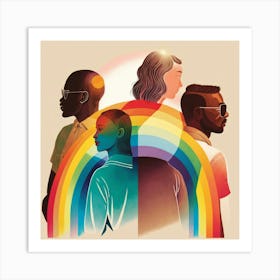 Rainbow People Art Print