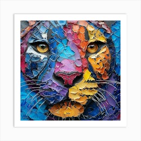 Colourful Lion Art Print