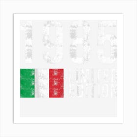 1985 Limited Edition Italy With Flag Birthday Art Print