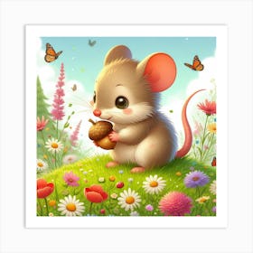 Mouse In The Meadow 6 Art Print